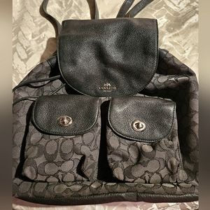 Black Coach Backpack